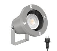 Faretto da giardino DUK grigio per esterni IP65 incl. lampada GU10 (bianco 8,2W