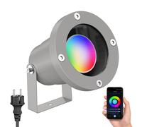 Faretto da giardino DUK IP65 plug grey incl. Smart Home RGBW GU10 LED