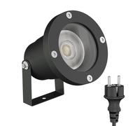 Faretto da giardino DUK nero per esterni IP65 incl. lampada GU10 (bianco 8,2W