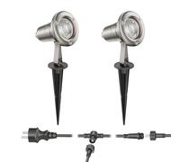 Faretto da giardino MUK con picchetto a terra per esterni in acciaio inox 13,05W [EEK: F]