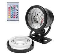 Faretto da Giardino per Esterni Impermeabile con Luce Subacquea a LED RGB 12V 10W con Telecomando(Black plastic coated aluminum)