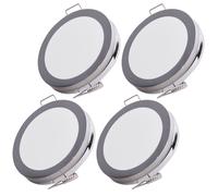 Faretto da incasso a LED da soffitto lampada da cucina faretto da incasso cromato plafoniera rotonda, 6W 500lm bianco caldo, PxH 8,5x1,5 cm set da 4
