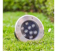Faretto da incasso a LED for esterni - Luce subacquea impermeabile IP68, Lampada da giardino interrata in acciaio inossidabile CA 12V, for laghetto, piscina, illuminazione del paesaggio (Color : Warm