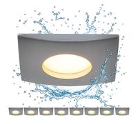Faretto da incasso a LED Lampada da soffitto Faretto da incasso dimmerabile tramite interruttore Luce da incasso, bianco, alluminio, 5,5W 350lm bianco caldo, LxLxH 8x8x3 cm, set da 8