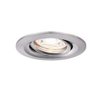 Faretto da incasso a LED Paulmann Nova Mini 4 W 2700 K, Ferro spazzolato | Orientabile, per collegamento diretto a 230 V, Temperatura del colore 2700 K, IP23, durata (durata di vita) 30.000 ore