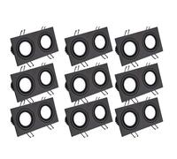 Faretto da Incasso a soffitto reabile con ano da 5 W, Luce da Incasso rettanare Nera COB, faretto a Doppia Testa, Rivestimento per soffitto del Soggiorno, luci a Un Colore, Luce Calda