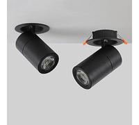 Faretto da Incasso a soffitto Regolabile Aent Spot Lighting per Interni, Lampada da soffitto a LED da 12 W, Set di 2 faretti direzionali per Soggiorno, Galleria, corridoio