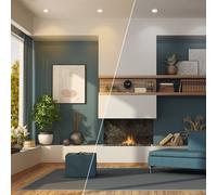 Faretto da incasso a soffitto RIR cornice da incasso bianco opaco angolare [EEK: F]