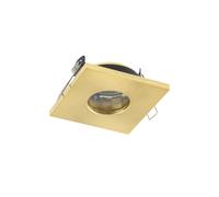 Faretto Da Incasso In Alluminio Vetro GU10 IP44 L:8,5 Cm In Ottone