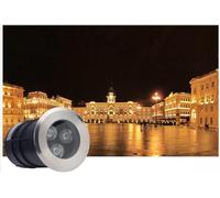 Faretto da Incasso Ip68 Luci per Laghetti Faretti da Pavimento Subacquei con Fascio di 30° per Scale Subacquee Terrazza Esterna, Yellow Light, 75mm(3w)-12V