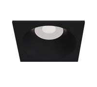Faretto Da Incasso Moderno Zoom Quadrato Alluminio Nero 1 Luce