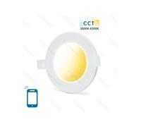 faretto da incasso smart 6w wifi cct 3000k-6500k 360 lumen d115*h32mm compatibile con alexa e google assistant - aigostar