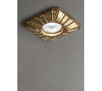 Faretto da incasso spot in ottone quadrato oro antico classico MS-349