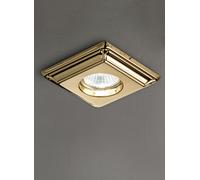 Faretto da incasso spot in ottone quadrato oro lucido classico MS-350