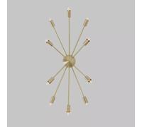 Faretto Da Incasso Sputnik In Ottone, Luce Moderna In Ottone Spazzolato Anni '50