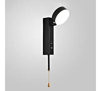 Faretto da Interno/Esterno, Applique Moderna con Interruttore a Cordicella,Da da Parete con Porta Usb,Da da Parete Regolabile per Comodino,Da da Parete Tricolore con Paralume in Acrilico per Soggiorno