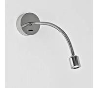 Faretto da Interno/Esterno,Da a Collo D'Oca a Led,Da da Parete Flessibile Orientabile a 360°, Regolabile per Comodino e Lettura in Camera da Letto e Soggiorno, Confezida 4, Argento/Bronzo/Argento