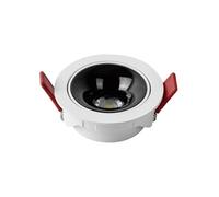 Faretto da Palco, Faretti LED ultra sottili con angolo di fascio ridotto, luce spot integrata 7W12W18W 24°, for soffitto, for casa, quadri, musei d'arte(White/Black,3000K_15W DIMMABLE)