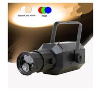 Faretto da Palco, Faretto MINI RGB da 60 W con controllo Zoom DMX, bianco caldo/freddo, for DJ, discoteca, teatro, fotografia, video, musica, effetti scenici(200W warm cold white)