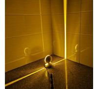 Faretto da parete a LED bianco con cornice per porte e corridoio (luce dorata)