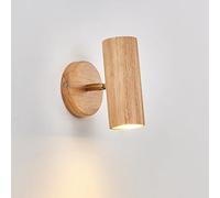 Faretto da parete a LED con binario in legno regolabile for uso domestico e commerciale (luce neutra 4500K)(1-light)