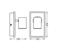 Faretto da parete a LED OSRAM MARS CLICK-SELECT, 1 faretto, nero Osram