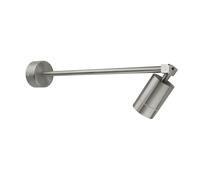 Faretto da Parete Acciaio INOX GU10 IP54 Orientabile per Insegne e Arredo