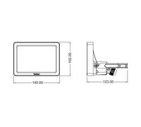 Faretto da parete per esterni a LED Theben theLeda B10 dual, nero, IP65 Theben