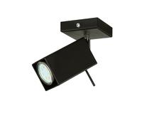 Faretto Da Parete Quadrato Nero GU10 Regolabile In Metallo