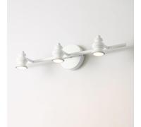 Faretto da Parete Regolabile Bianco per Il Bagno, Lampada da Specchio e Lampada da Quadro, luci Moderne per specchi Frontali per spogliatoio, Bagno, Guardaroba (3 luci)