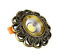 Faretto da soffitto a LED in Stile Europeo retrò in Rame, faretto da Incasso per Soggiorno, 3W e 7W, Luce a barile per soffitto, Luce a Occhio di Gatto, lampadario Creativo in Resina ad Alta lumi
