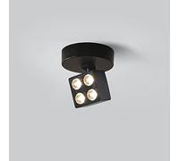 Faretto da soffitto a LED Nero, faretto da Superficie Regolabile, Kit di Illuminazione a Binario Fisso, luci per Quadri da Galleria, faretti direzionali per corridoio, Soggiorno/1 Luce