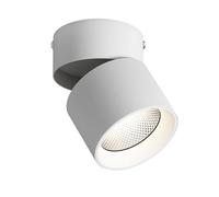 Faretto da soffitto a LED, pieghevole, regolabile, montaggio superficiale, per interni, direzionale, per stanza, soggiorno, corridoio, galleria, luce artistica (bianco, 7 W, bianco caldo, 3000 K)