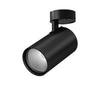 Faretto da soffitto a LED, regolabile, direzionale, per interni, per soggiorno, camera da letto, piante, corridoio, galleria, luce artistica (nero, 20 W-M, bianco caldo, 3000 K)