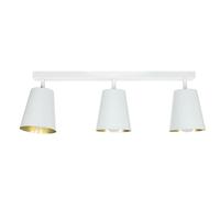 Faretto Da Soffitto Bianco Oro E27 Retro Metallo Per Soggiorno Ufficio