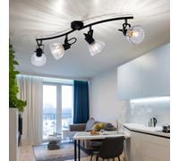 Faretto da Soffitto Binario Spot Plafoniera Nero Lampada Letto L 70cm [EEK: Non valutato]