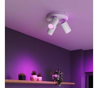 Faretto da soffitto Calex Smart, bianco, Ø 21 cm, a 3 luci, GU10-LED RGBW Calex