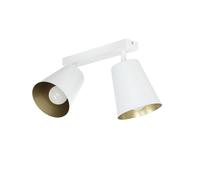 Faretto Da Soffitto E27 In Metallo Bianco Oro 50 Cm Retro Per Cucina E Corridoio