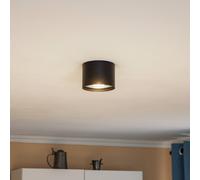 Faretto da soffitto Euluna Chloe, nero, Ø 11,5 cm acciaio rigido Euluna
