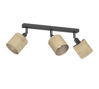 Faretto da Soffitto Flessibile Iuta Metallo Nero Camera Letto 45 CM E27 Lampada