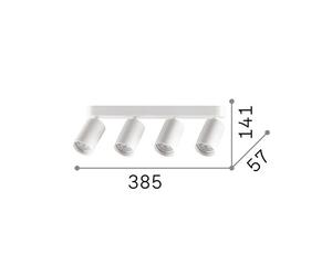 Faretto da soffitto IDEAL LUX Dynamite Round, bianco, 38 cm, a 4 luci IDEAL LUX