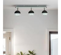 Faretto da soffitto in acciaio inox nero bianco cucina sala da pranzo lunghezza 43 cm GU10 3 luci mirate a globo orientabile faretto da soffitto soggiorno NOAH