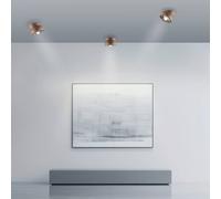 Faretto da soffitto LED PURE Move, Ø 12 cm, color bronzo, metallo/vetro Pure