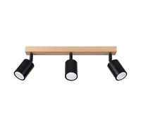 Faretto Da Soffitto Legno Acciaio GU10 Regolabile Camera 61 cm Ufficio