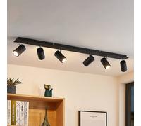 Faretto da soffitto Lindby Joffrey, 116 cm, nero, a 6 luci, GU10 LINDBY