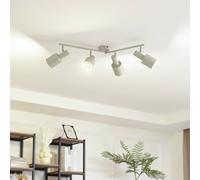 Faretto da soffitto Lindby Ovelia, beige, 80 cm, a 4 luci, E27 LINDBY