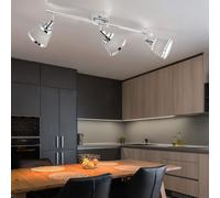 Faretto da Soffitto Luce Binario Spot Mobile Lampada Letto Cromo Tessuto Grigio [EEK: Non valutato]