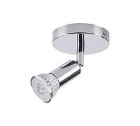 Faretto da Soffitto Moderno Cromato, Applique da Parete Orientabile Gu10, Faretti a Superficie,De da Lettura da Comodino per Camera da Letto e Spogliatoio