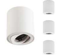 Faretto Da Soffitto Orientabile Bianco 4 Pcs,Led Faretti Da Soffitto 230V, Allum