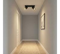 Faretto da soffitto OSRAM OCTAGON nero a 2 luci GU10-LED 927 dimmerabile Osram